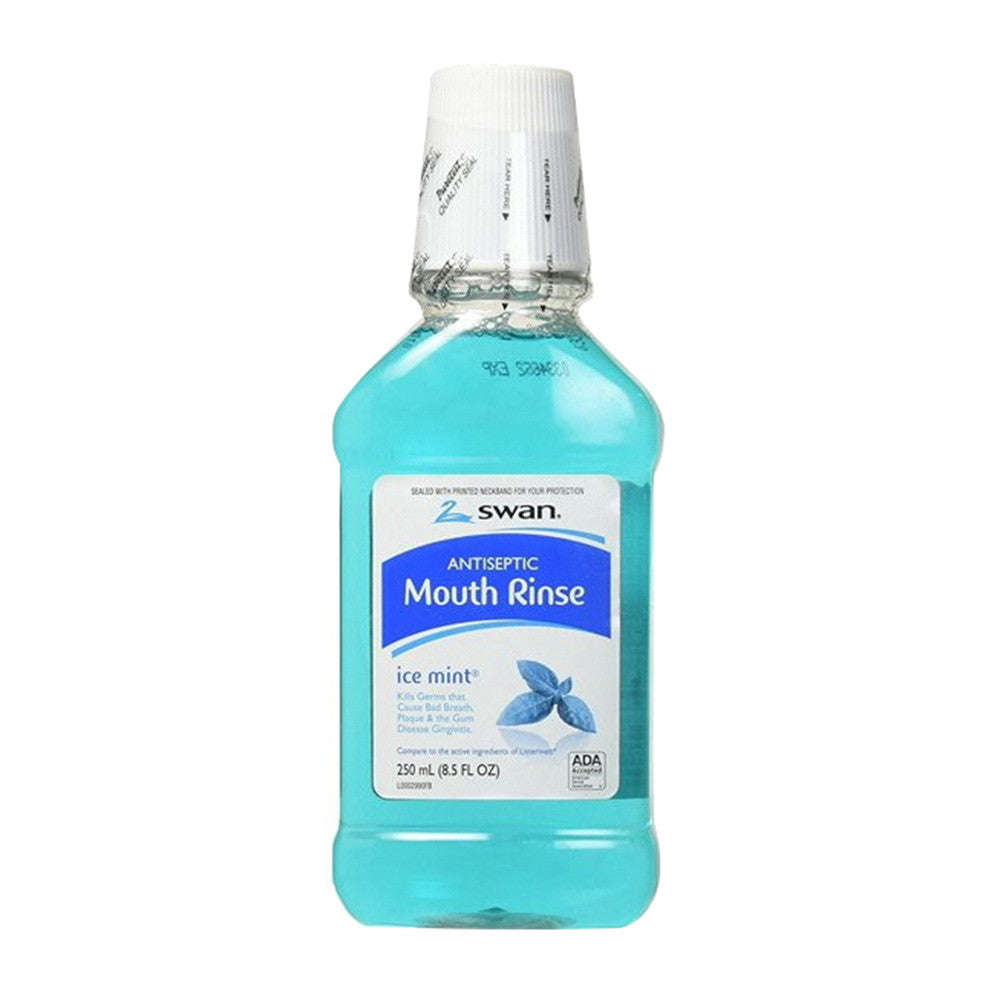 Swan Antiseptic Mouth Rinse, Ice Mint 8.5 Oz